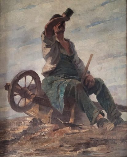 Friedrich von Keller, Mittagsrast, 62 cm x 51 cm, Öl auf Leinwand, Preis auf Anfrage, SüdWestGalerie