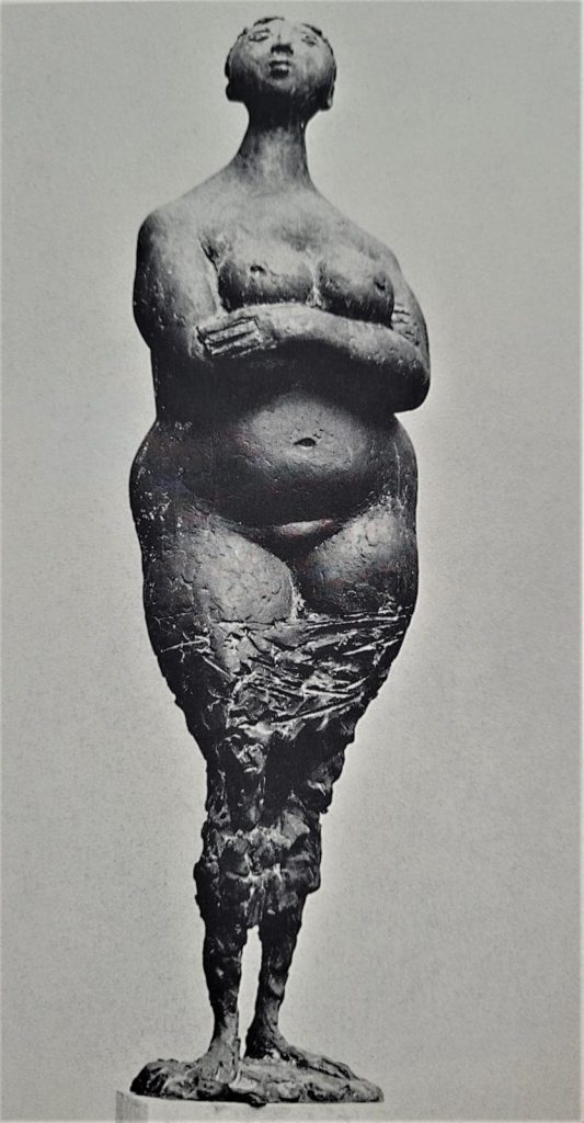 Fritz Nuss Stehende I 1970 Bronze 100,5 cm x 30 cm x 28 cm