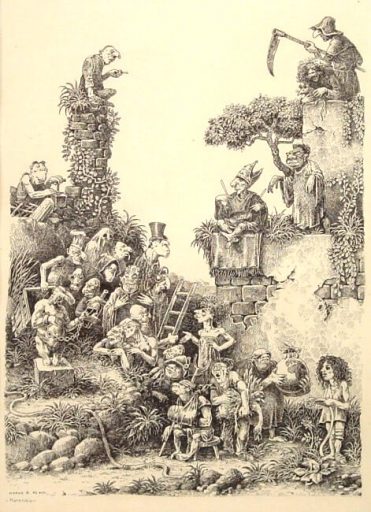Max Peter Haering, Hierarchie, 1982, Tuschzeichnung, 38 cm x 27 cm, ham004, Preis auf Anfrage, SüdWestGalerie