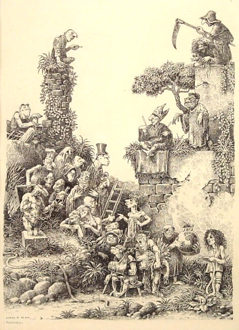 Max Peter Haering, Hierarchie, 1982, Tuschzeichnung, 38 cm x 27 cm, ham004, Preis auf Anfrage, SüdWestGalerie