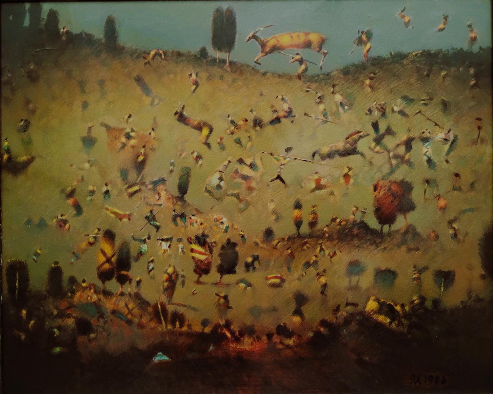 Max Peter Haering, Illustrierte Landschaft oder Ostalb Songline, 1995 - 1996, 42 cm x 52 cm, Preis auf Anfrage, SüdWestGalerie