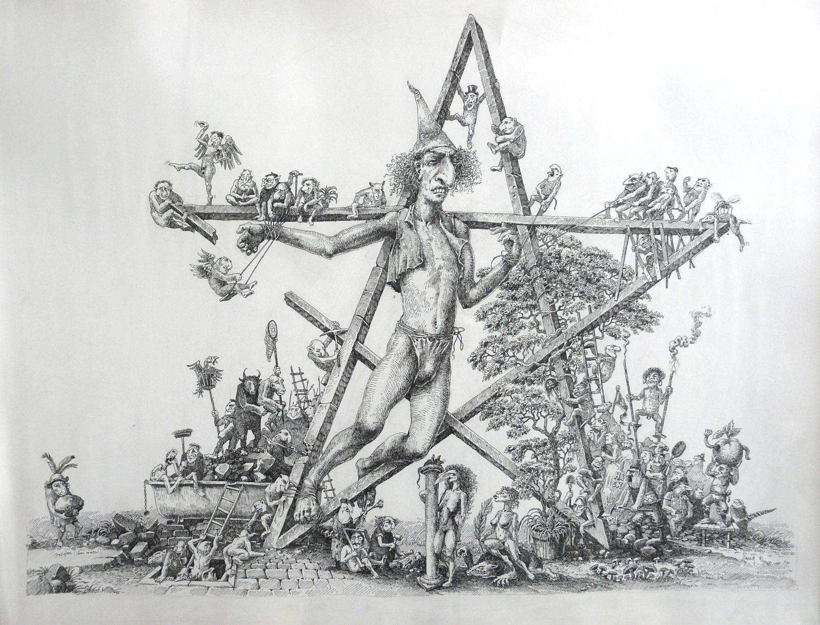 Max Peter Haering, Tuschfederzeichnung, Preis auf Anfrage, SüdWestGalerie