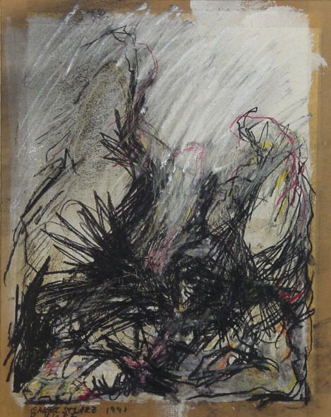 Rudolf Kurz, Engel-Sturz, 1991, Mischtechnik auf Papier, 43 cm x 35 cm, Preis auf Anfrage, SüdWestGalerie