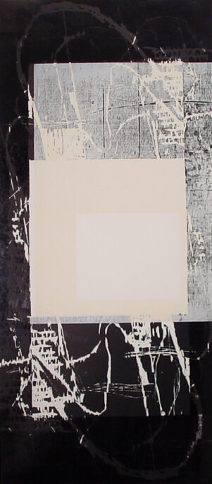 Peter Guth, Prospekt 1, Studie zu Tanzboden, 1996 - 1998, Farbholzschnitt auf Papier, Unikat, 239 cm x 135 cm 135 cm, Preis auf Anfrage, SüdWestGalerie