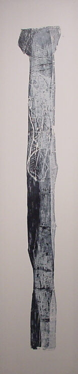 Peter Guth, Stele, Farbholzschnitt auf Leinwand, 230 cm x 50 cm, Preis auf Anfrag, SüdWestGalerie