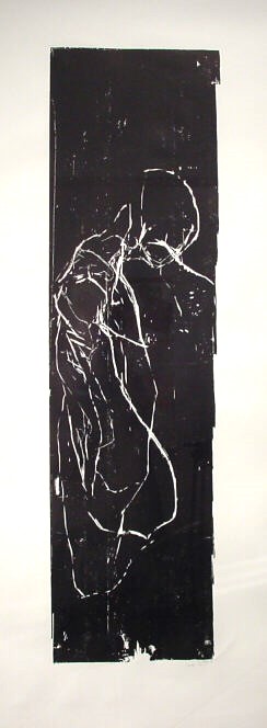Peter Guth, Weiblicher Torso, Holzschnitt auf Papier, 225 cm x 101 cm, Preis auf Anfrage, SüdWestGalerie