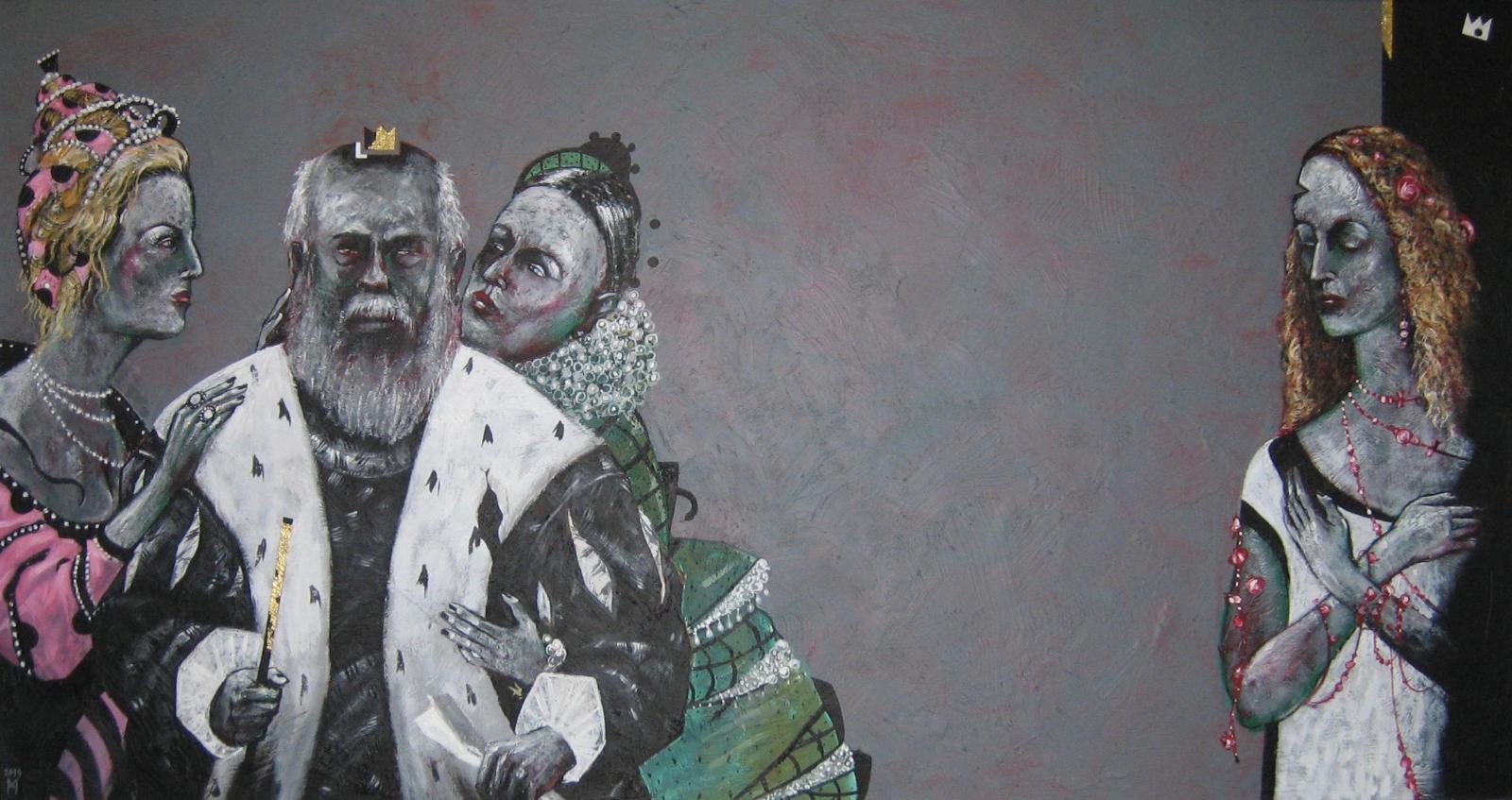 Manfred Hürlimann, König Lear, 2019, Acryl auf Leinwand, 90 cm x 170 cm, Preis auf Anfrage