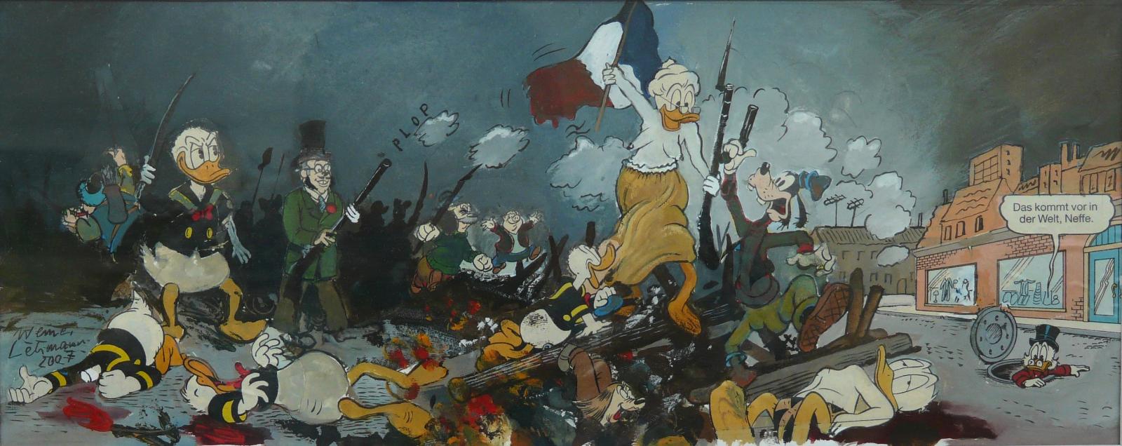 Werner Lehmann, Hommage a Delacroix, 2007, Mischtechnik, 12 cm x 30 cm, lew003de, Preis auf Anfrage, SüdWestGalerie