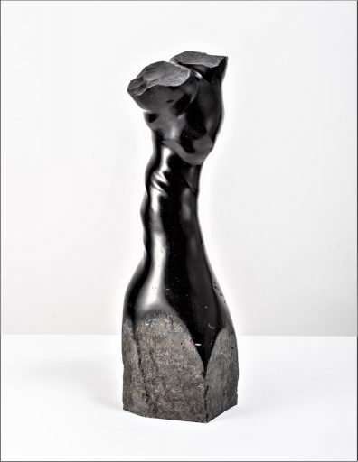 Christoph Traub, Körper, bewegt, Ansicht 2, 2018, Basalt 55 x 15 x 18 cm, Preis auf Anfrage, trc005kü