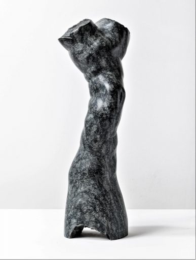 Christoph Traub, Körper, bewegt, Ansicht 2, 2019, Diabas, 82 x 20 x 25 cm, Preis auf Anfrage, trc003kü