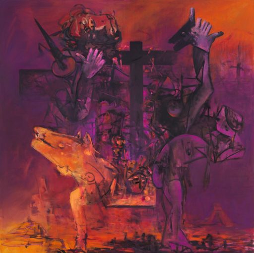 Max Kaminski, Geste III, 2005, Öl auf Leinwand, 190 x 190 cm, Preis auf Anfrage