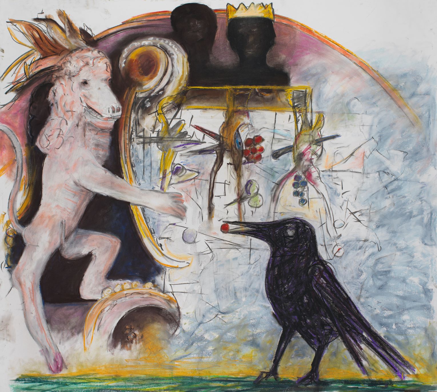 Max Kaminski, Ohne Titel, 2011, Pastell auf Papier, 150 x 170 cm, Preis auf Anfrage, Galerie Cyprian Brenner
