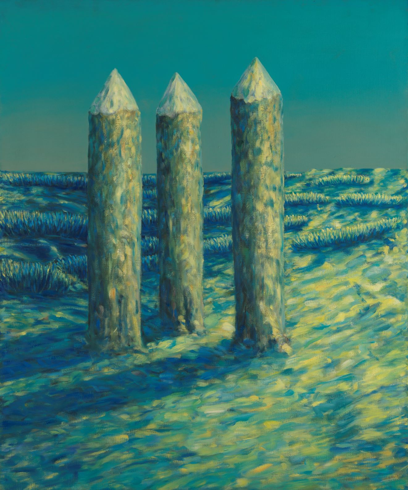 Max Kaminski, Drei Bäume, 1971, Öl auf Leinwand, 120 x 100 cm, Preis auf Anfrage