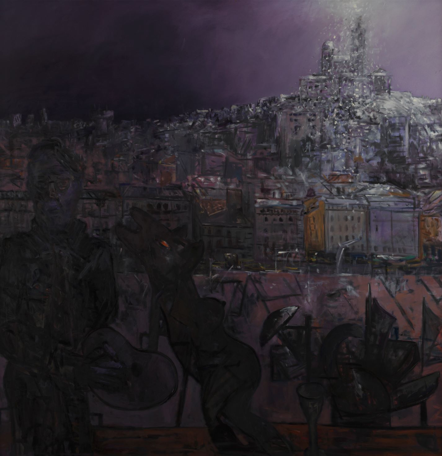 Max Kaminski, Il Niege a Marseille, 2005, Öl auf Leinwand, 190 x 190 cm, Preis auf Anfrage