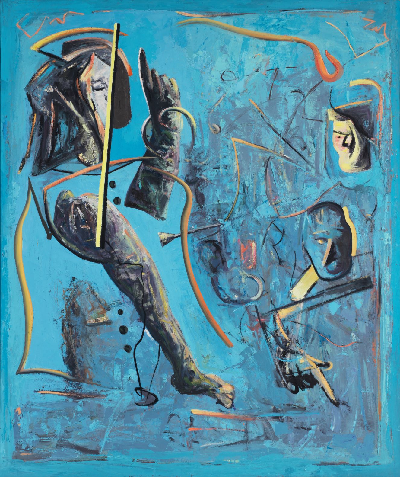 Max Kaminski, Danby House II, 1990, Öl auf Leinwand, 200 x 170 cm, Preis auf Anfrage