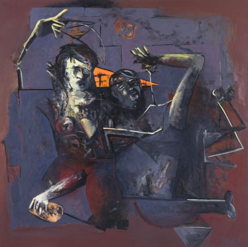 Max Kaminski, Rue Canaques, 1994, Öl auf Leinwand, 190 x 190 cm, Preis auf Anfrage