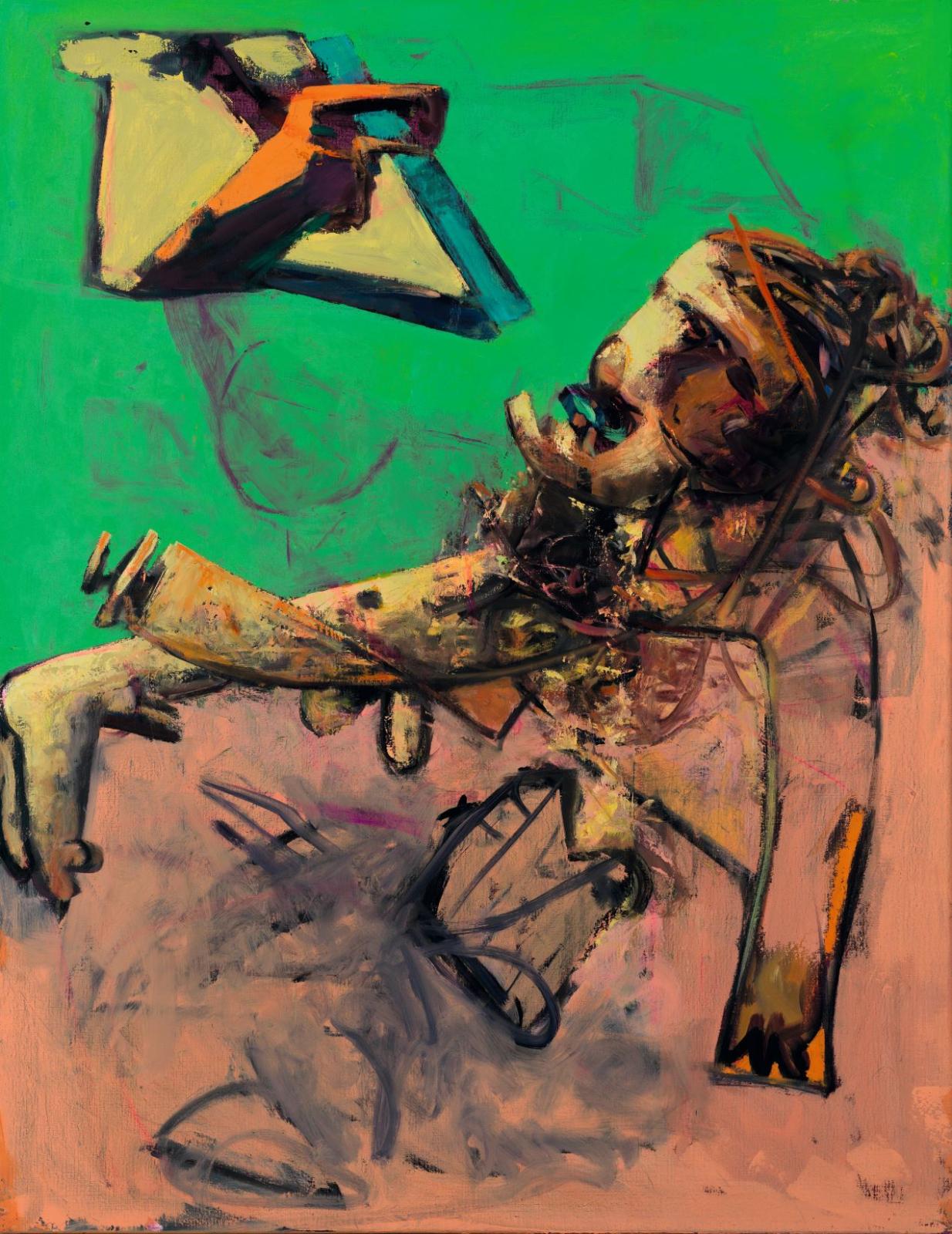Max Kaminski, Liegende, 1995, Öl auf Leinwand, 146 x 115 cm, Preis auf Anfrage