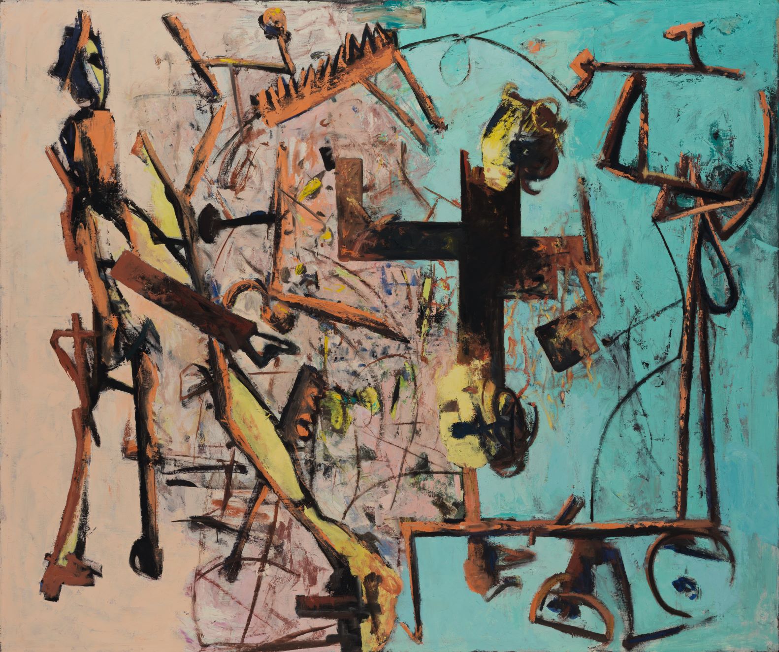Max Kaminski, Balance, 1996, Öl auf Leinwand, 160 x 190 cm, Preis auf Anfrage