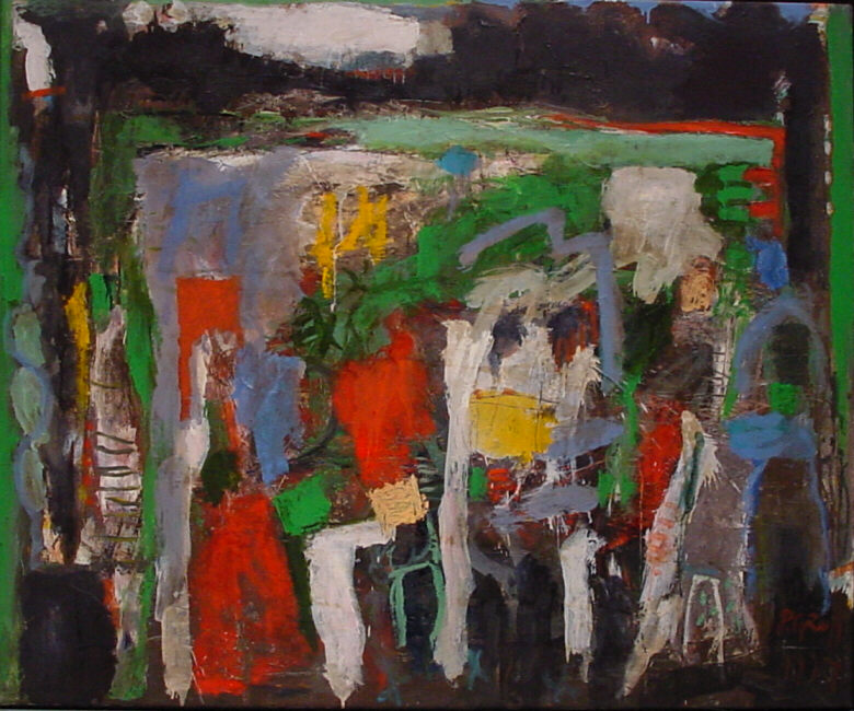 Paul Groll, Landschaft, 1997, Mischtechnik, 83 cm x 100 cm, Preis auf Anfrage, SüdWestGalerie