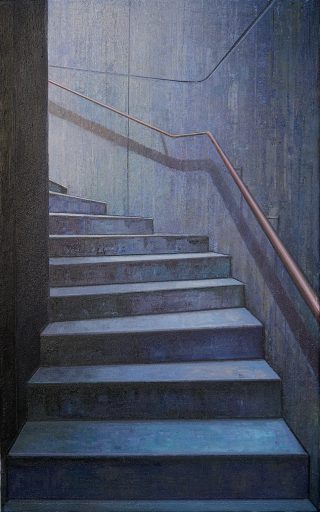 Jens Hausmann, Treppe Nr. 2, 2023, Öl auf Leinwand, 80 cm x 50 cm, Preis auf Anfrage, Galerie Cyprian Brenner