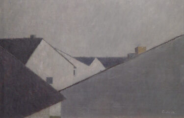 Helmut Fleischle, Graues Giebelbild, 1970, 30 cm x 44 cm, Preis auf Anfrage, SüdWestGalerie