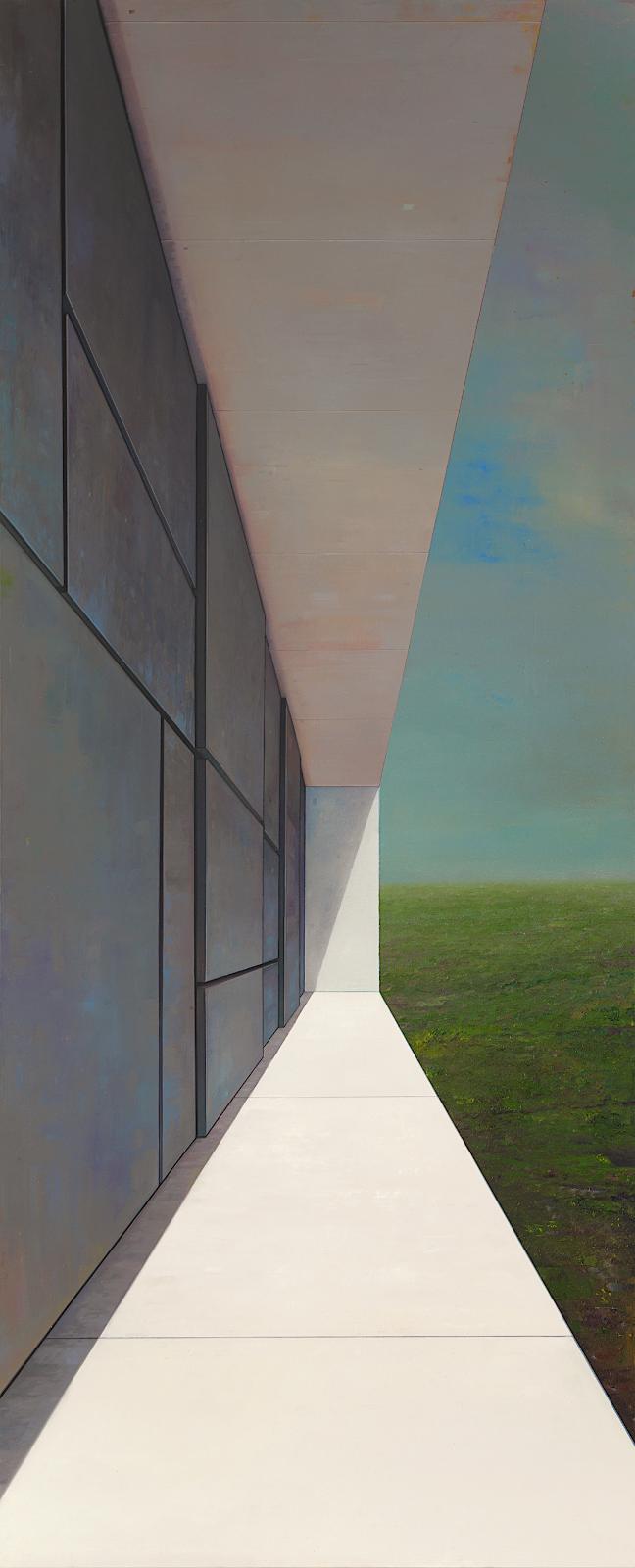 Jens Hausmann, Terrasse , 2016, Öl auf Leinwand, 270 cm x 110 cm , Preis auf Anfrage