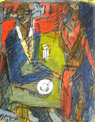 Helmut Rieger, o. T., 2001, Acryl auf Papier, 25 cm x 20 cm , Preis auf Anfrage