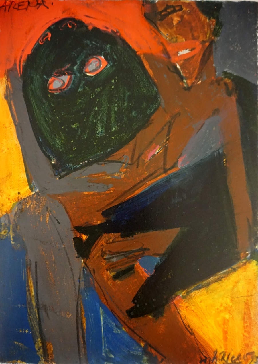 Helmut Rieger, Arena, 1995, Acryl auf Papier, 34 cm x 24 cm , Preis auf Anfrage