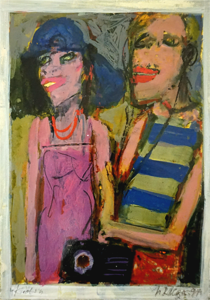 Helmut Rieger, Kids,1997, Acryl auf Papier, 25 cm x 17,5 cm, Preis auf Anfrage, SüdWestGalerie