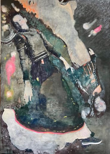 Miriam Vlaming, READY STEADY GO AROUND, 2023 - 2023, Eitempera auf Leinwand, 70 cm x 140 cm, Preis auf Anfrage, Galerie Cyprian Brenner