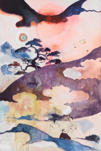 Miriam Vlaming, Die Sonne geht auf die Sonne geht, 2022, Eitempera auf Leinwand, 115 cm x 76 cm, Preis auf Anfrage, Galerie Cyprian Brenner