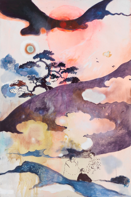 Miriam Vlaming, Die Sonne geht auf die Sonne geht, 2022, Eitempera auf Leinwand, 115 cm x 76 cm, Preis auf Anfrage, Galerie Cyprian Brenner