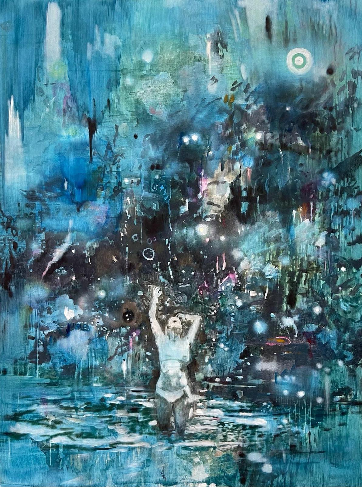 Miriam Vlaming, Himmel und Erde, 2024, Eitempera auf Leinwand, 160 cm x 120 cm, VERKAUFT, Galerie Cyprian Brenner