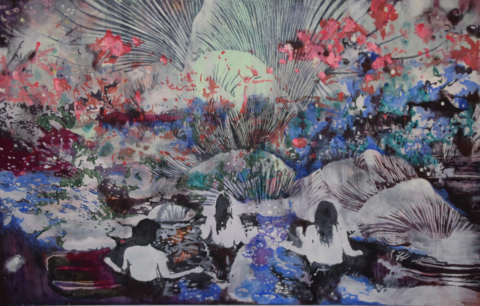 Miriam Vlaming, Insomania, 2024, Eitempera auf Leinwand, 200 cm x 300 cm, Preis auf Anfrage, Galerie Cyprian Brenner