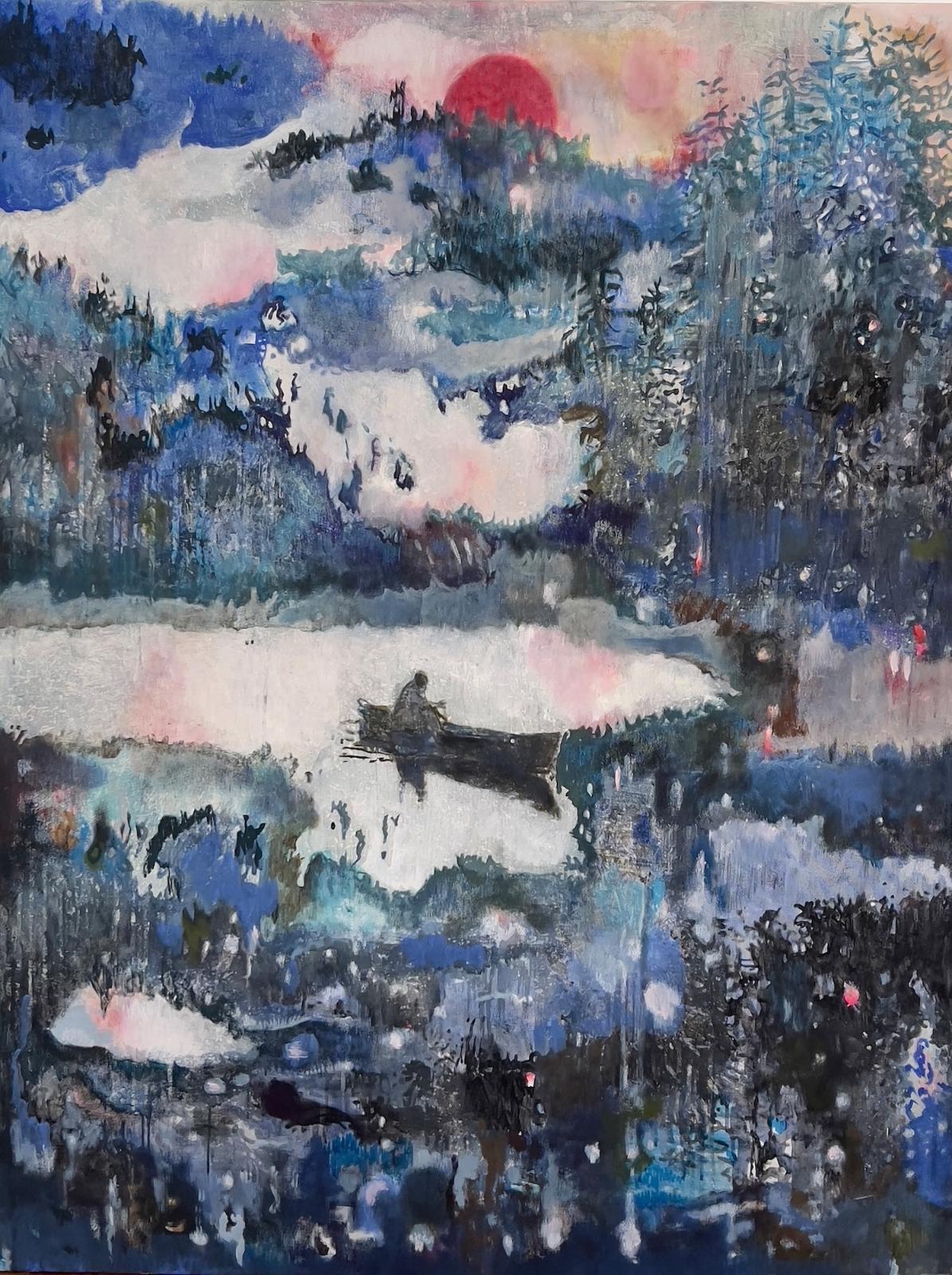Miriam Vlaming, Inventing Space, Eitempera auf Leinwand, 130 cm x 100 cm, VERKAUFT!, Galerie Cyprian Brenner