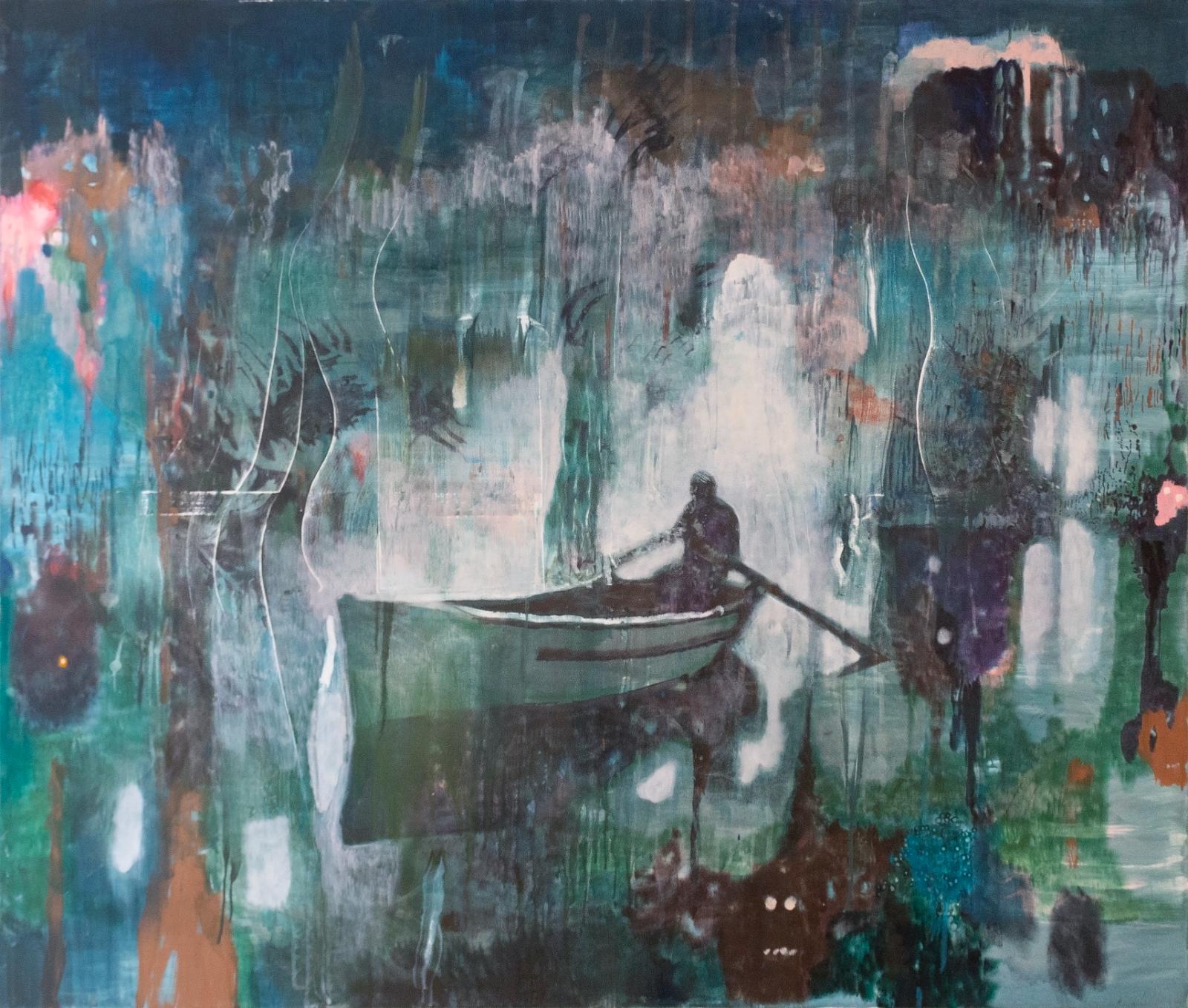 Miriam Vlaming, Secret Cave, 2018, Eitempera auf Leinwand, 170 cm x 200 cm, Preis auf Anfrage, Galerie Cyprian Brenner