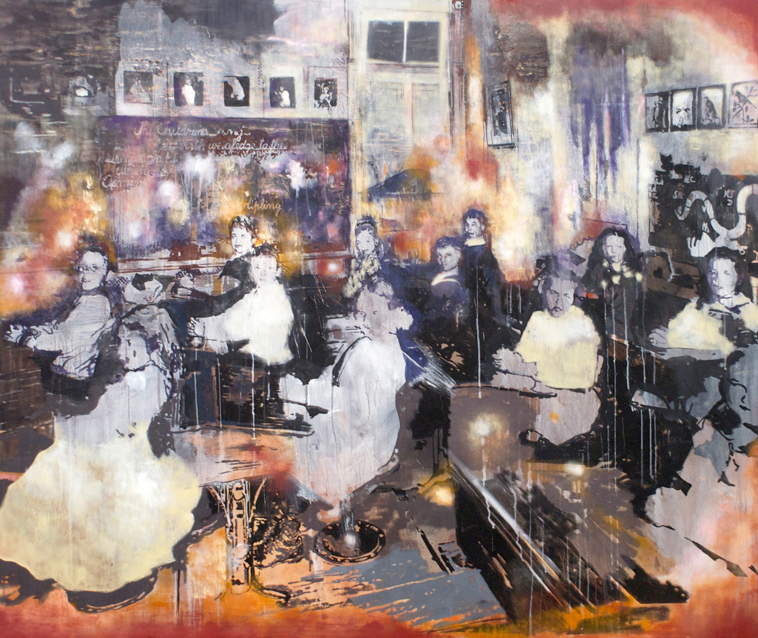 Miriam Vlaming, Classroom, 2010, Eitempera auf Leinwand, 170 cm x 200 cm, Preis auf Anfrage, Galerie Cyprian Brenner