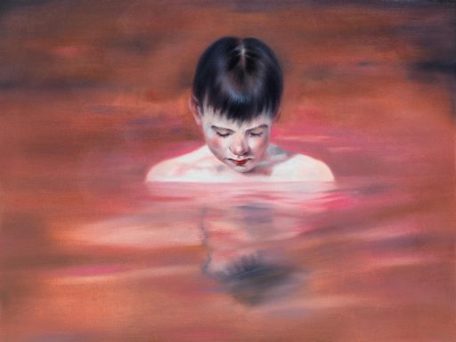 Simone Haack, Pink Waters, 2019, Öl auf Baumwolle, 90 cm x 120 cm, VERKAUFT, Galerie Cyprian Brenner