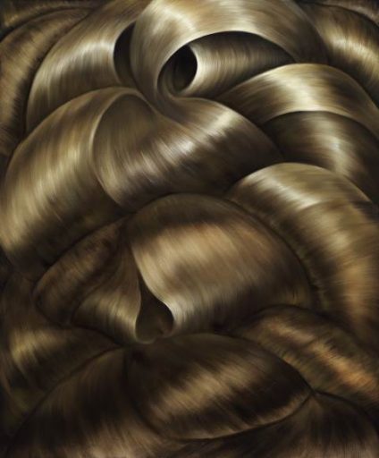 Simone Haack, Curls, 2023, Öl auf Baumwolle, 170 x 140 cm, VERKAUFT, Galerie Cypran Brenner