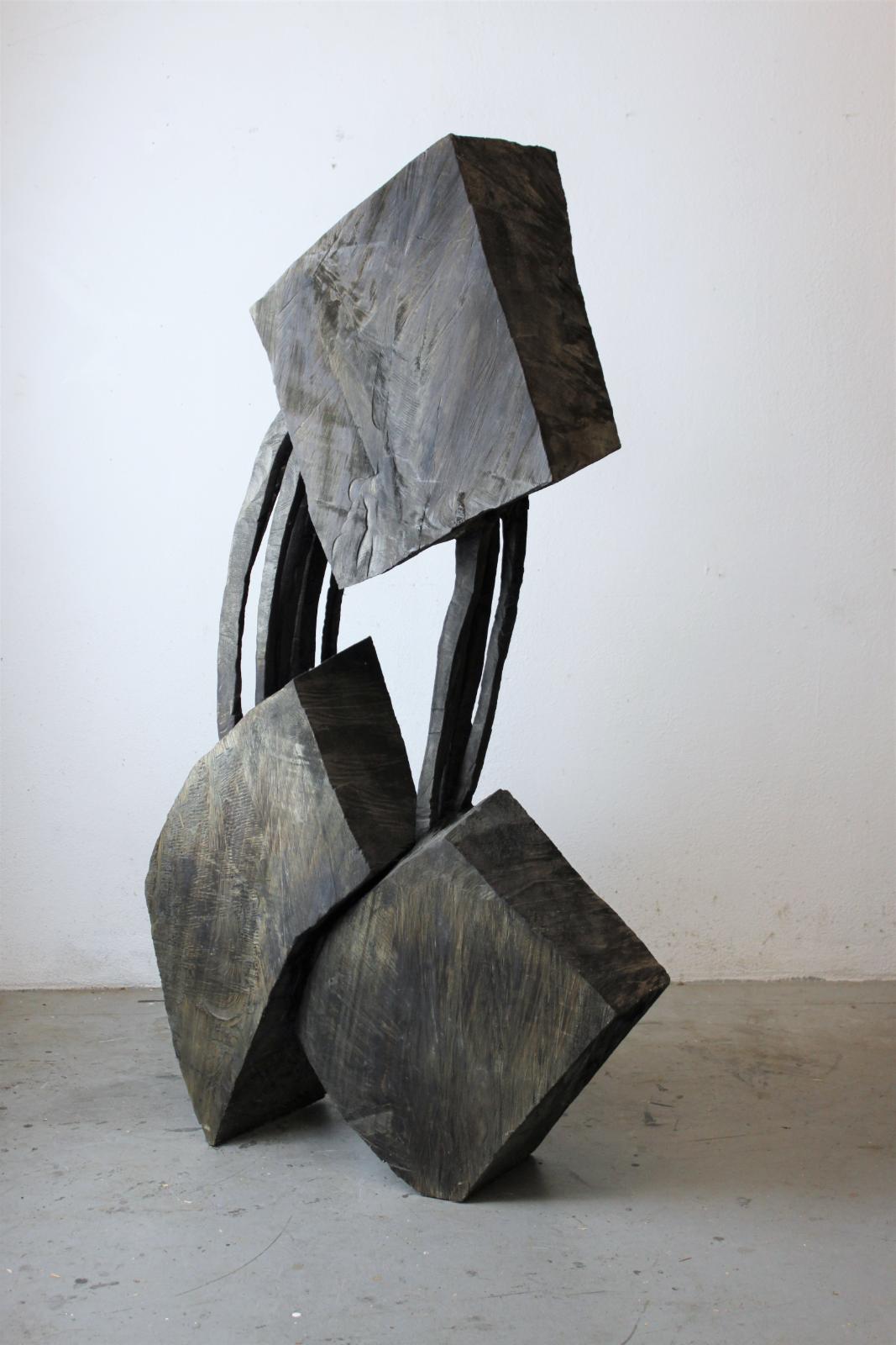 Armin Göhringer, o. T., 2013, Holz, geschwärzt, 148 cm x 86 cm x 23 cm, Preis auf Anfrage, Galerie Cyprian Brenner
