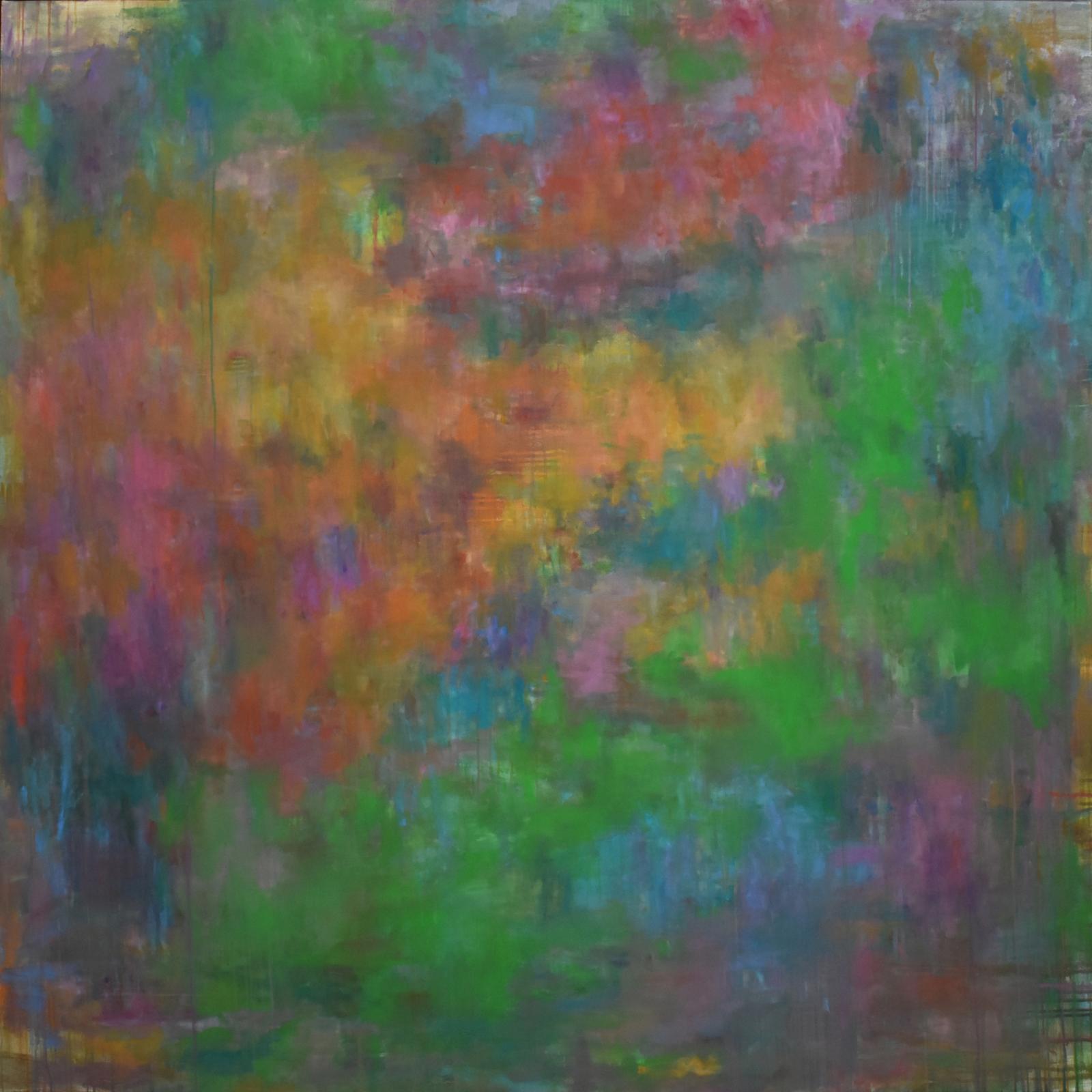 Thomas Rissler, ohne Titel, 2022, Acryl, Öl und Sprühfarbe auf Leinwand, 150 cm x 150 cm, Preis auf Anfrage, rit008kü