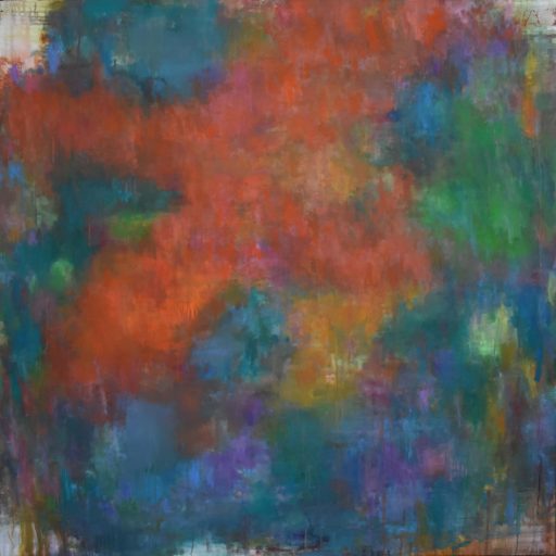 Thomas Rissler, Ohne Titel, 2022, Acryl, Öl und Sprühfarbe auf Leinwand, 150 cm x 150 cm, Preis auf Anfrage, rit012kü