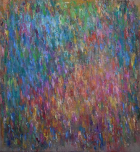 Thomas Rissler, ohne Titel, 2022, Acryl, Öl und Sprühfarbe auf Leinwand, 130 cm x 120 cm, Preis auf Anfrage, rit013kü, SüdWestGalerie