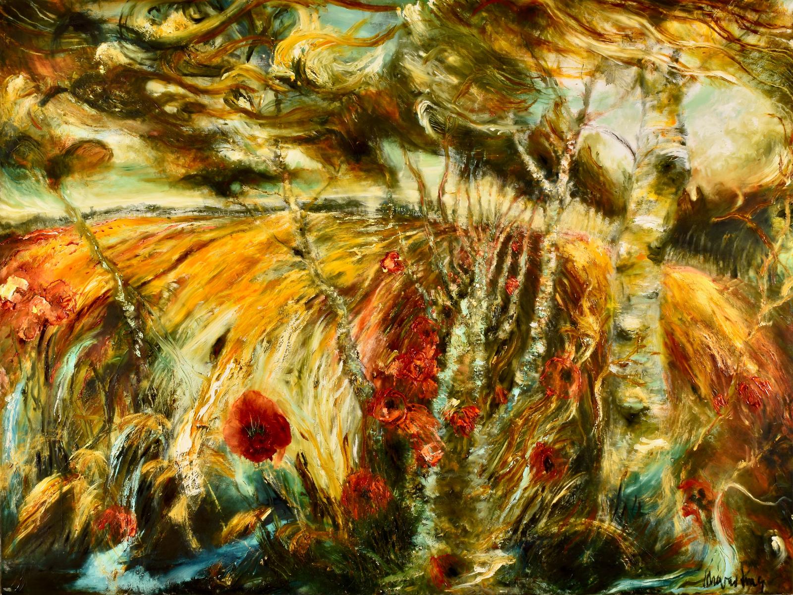 Bernd Schwarting, Im Moss I, 2022, Öl auf Leinwand, 150 cm x 200 cm, Preis auf Anfrage, Galerie Cyprian Brenner