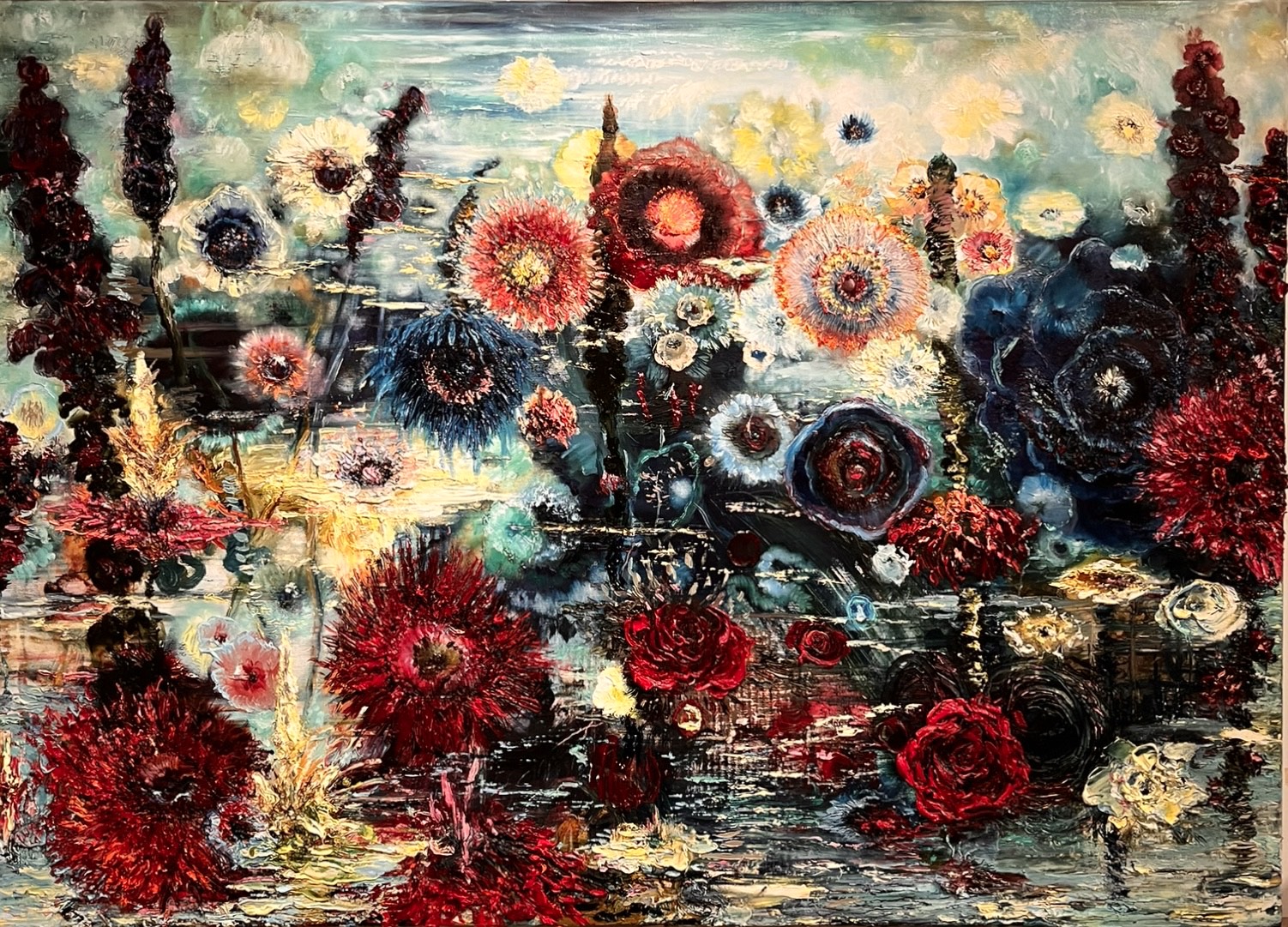 Bernd Schwarting, Die Purpurnen, 2022, Öl auf Leinwand, 100 cm x 140 cm, Preis auf Anfrage, Galerie Cyprian Brenner
