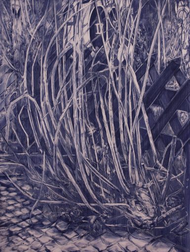 Karla Marchesi, Fenced	, 2014, Öl auf Komposit Platten, 80.1 cm x 60.1 cm	, Preis auf Anfrage, Galerie Cyprian Brenner	, 