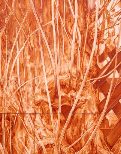 Karla Marchesi, Offshoot	, 2014	, Öl auf Komposit Platten, 130.3 cm x 99.2 cm, Preis auf Anfrage, Galerie Cyprian Brenner, 