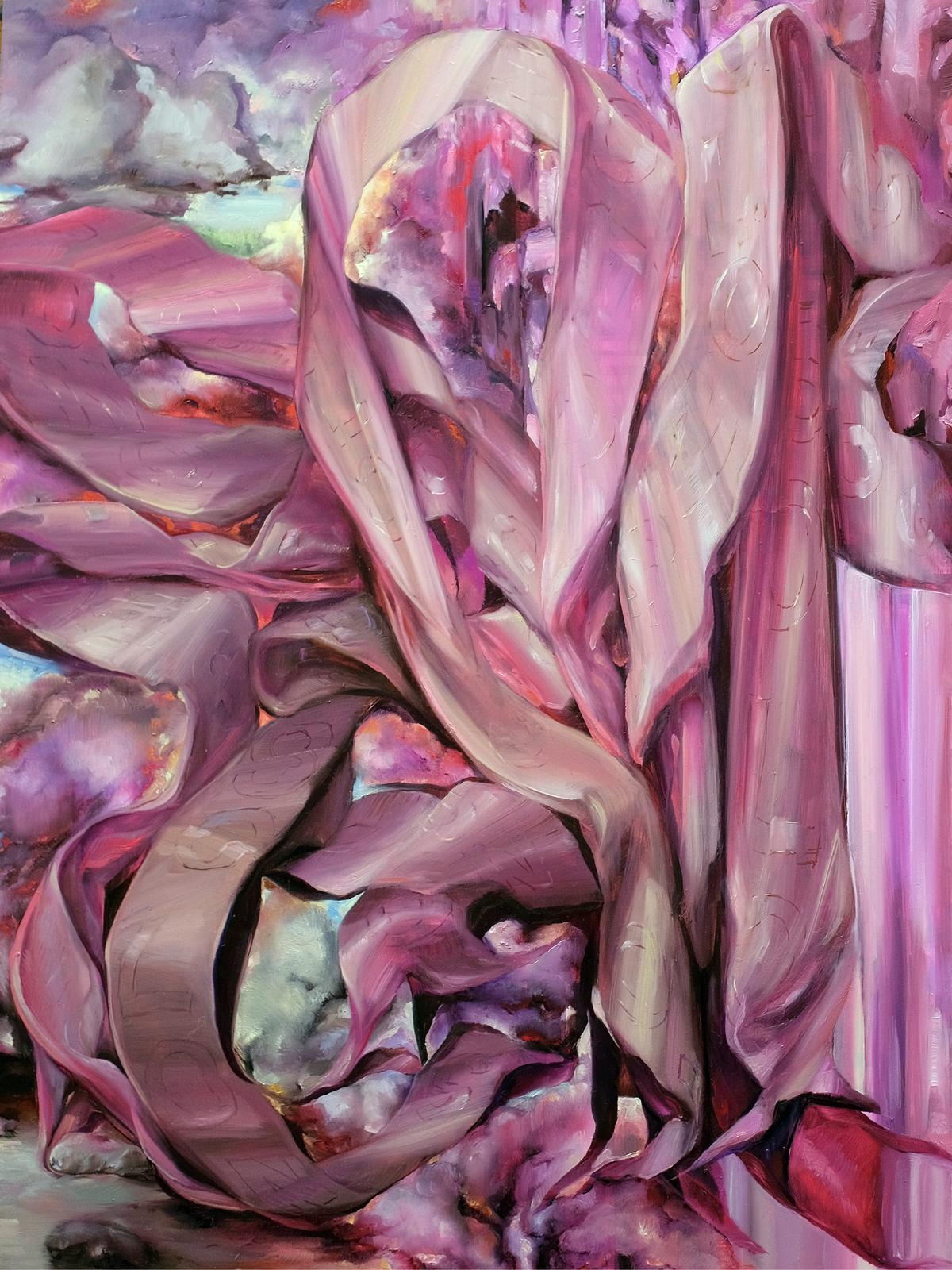 Karla Marchesi, On and on, 2022, Öl auf Aluminium, 60 cm x 45 cm, Preis auf Anfrage, Galerie Cyprian Brenner