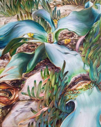 Karla Marchesi, Dig, 2024, Öl auf Leinwand, 50 cm x 40 cm, Preis auf Anfrage, Galerie Cyprian Brenner