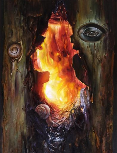 Karla Marchesi, Heartburn, 2024, Öl auf Leinwand, 65 cm x 50 cm, Preis auf Anfrage, Galerie Cyprian Brenner